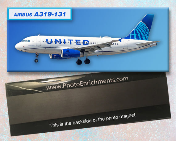 United Airlines Airbus A319-131 Fridge Magnet (PMT1848)