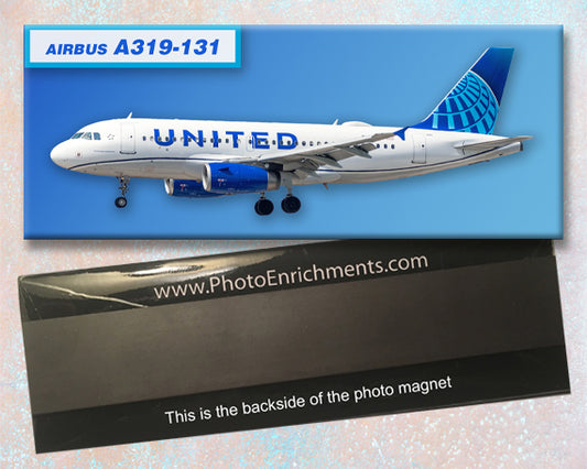United Airlines Airbus A319-131 Fridge Magnet (PMT1848)