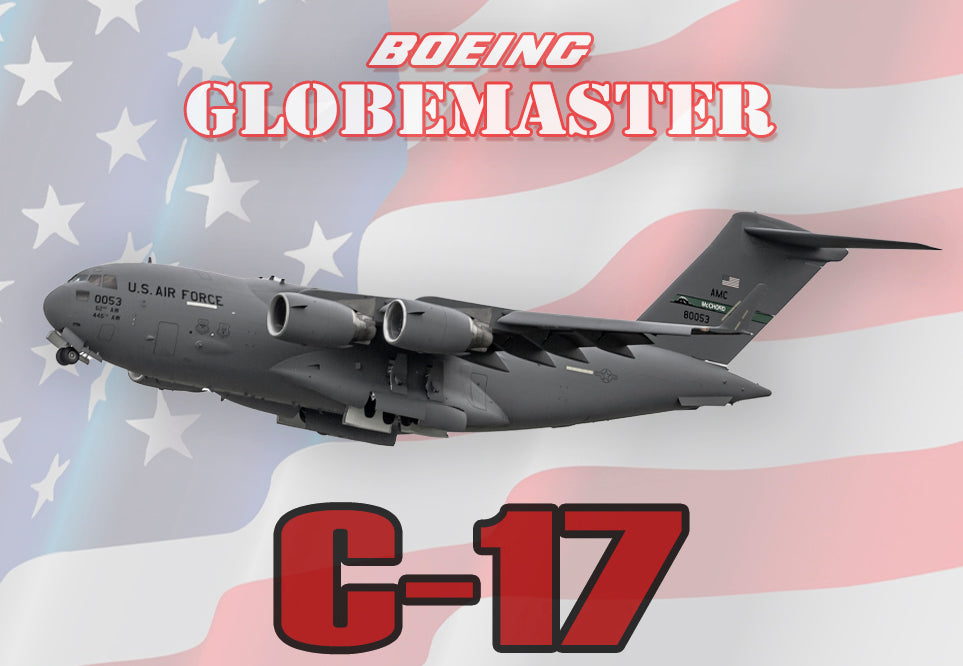 2.25"x3.25" handmade fridge magnet of a Boeing C-17 Globemaster military aircraft