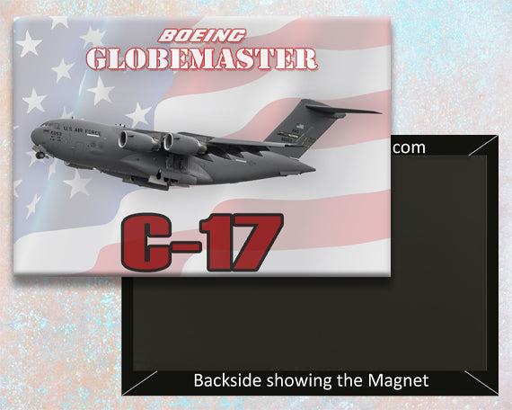 2.25"x3.25" handmade military aircraft fridge magnet C-17 Boeing Globemaster