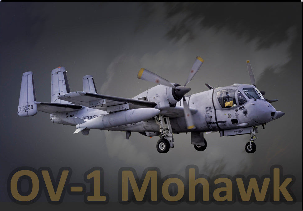 2.25"x3.25" military aircraft OV-1 Mohawk handmade fridge magnet