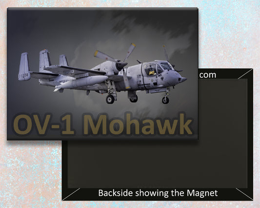2.25"x3.25" OV-1 Mohawk military aircraft handmade fridge magnet