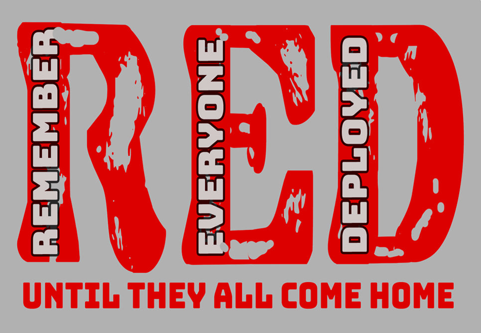 RED Remember Everyone Deployed Handmade Fridge Magnet (PMW12032)