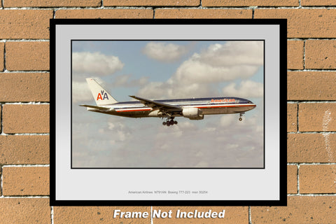 American Airlines Boeing 777-223 Color Photograph  (PP052RAEG11X14)