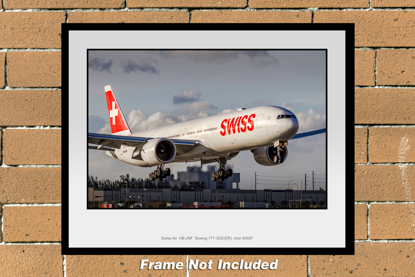 SWISS Air HB-JNF Boeing 777-3DE(ER) Color Photograph (PP058LAJM11X14)