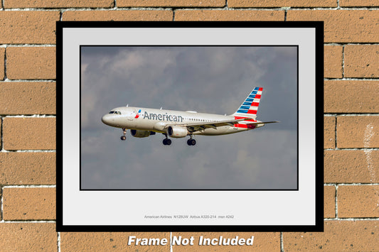 American Airlines A320-214 Color Photograph (T200LAJM11X14)