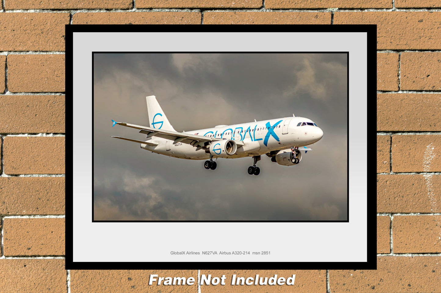 Global X Airlines Airbus A320-214 Color Photograph (T235RAJM11X14)