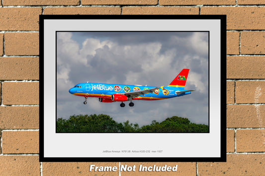 JetBlue Airways N561JB Airbus A320 11" X 14" Color Photograph (T251LAJM11X14)