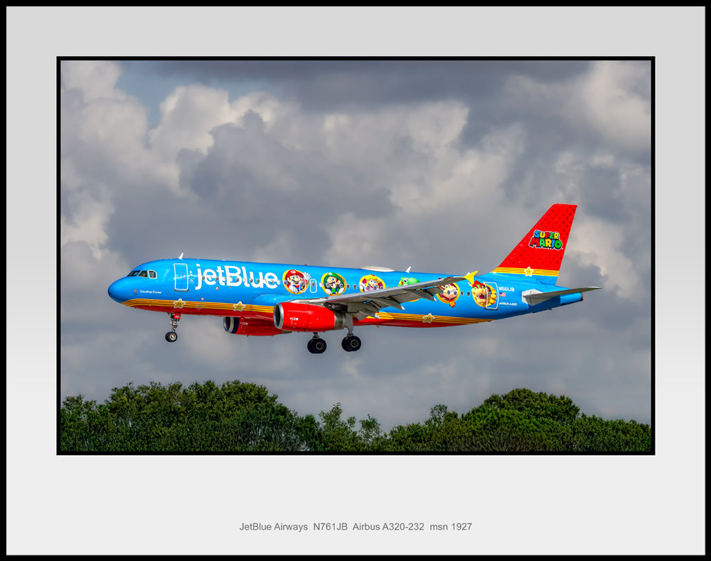 JetBlue Airways N561JB Airbus A320 11" X 14" Color Photograph (T251LAJM11X14)