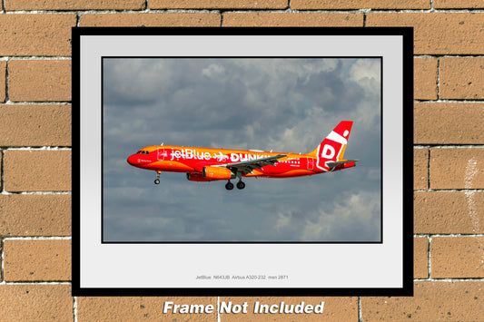 JetBlue Airways N643JB Airbus A320 11" X 14" Color Photograph (T264LAJM11X14)