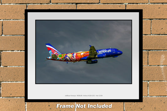 JetBlue Airways Dominican Republic Airbus A320 11" X 14" Color Photograph (T267RAJM11X14)