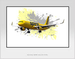 Spirit Airlines Airbus A321-231(WL) Color Photograph (TA054LAJM)