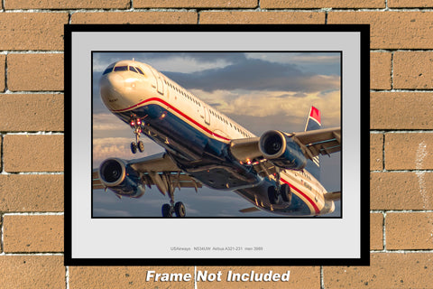 USAirways Airlines Airbus A321-231 Color Photograph (TA055LAJM11X14)