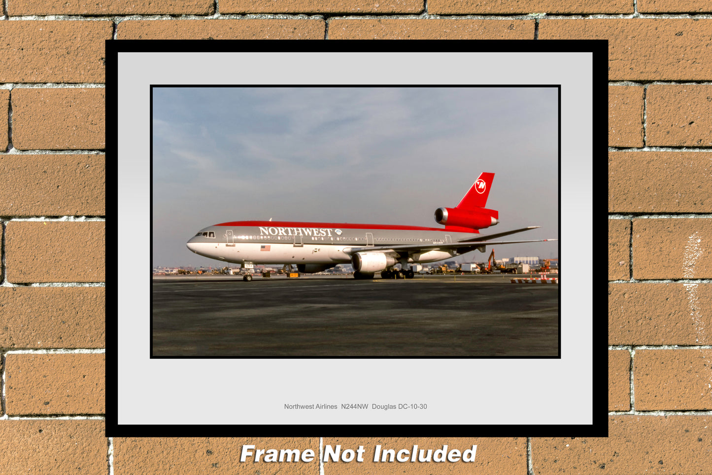 Northwest Airlines Douglas DC-10-30 Color Photograph (U047LGAS11X14)