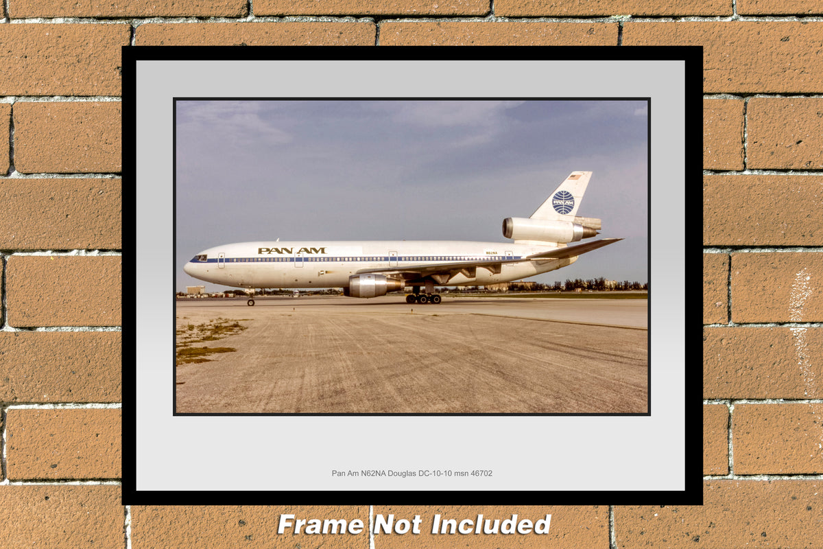 Pan Am Airlines Douglas DC-10-10 Color Photograph (U063LGJA11X14)
