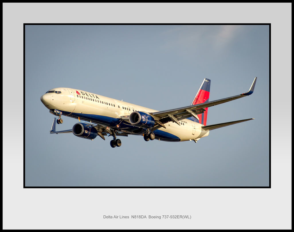 Delta Air Lines Boeing 737-932ER(WL) Photograph (UA012LAJM11X14)