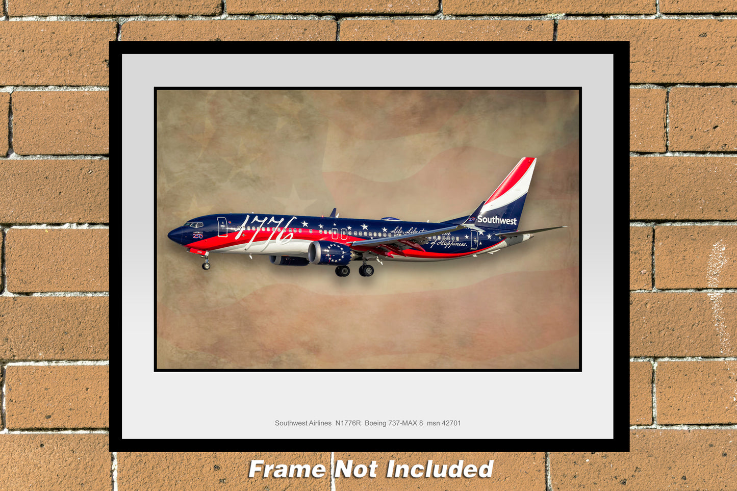 Southwest Airlines Boeing 737-8 MAX Color Photograph (UB0010LAJM11X14)