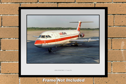 USAir Airlines BAC 1-11 Color Photograph (V018LGJC11X14)