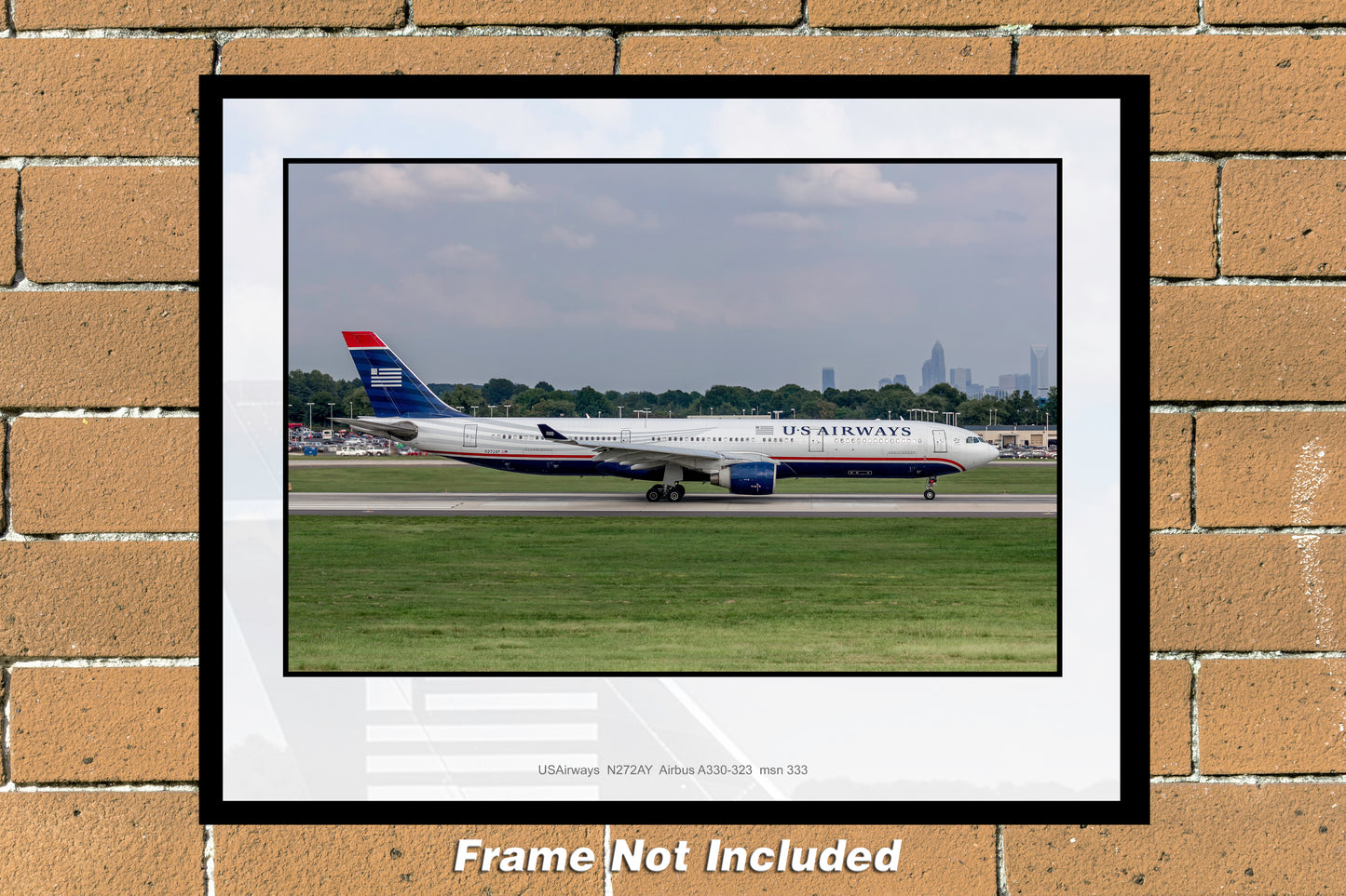 USAirways Airbus A330 11"x14" color airline photograph
