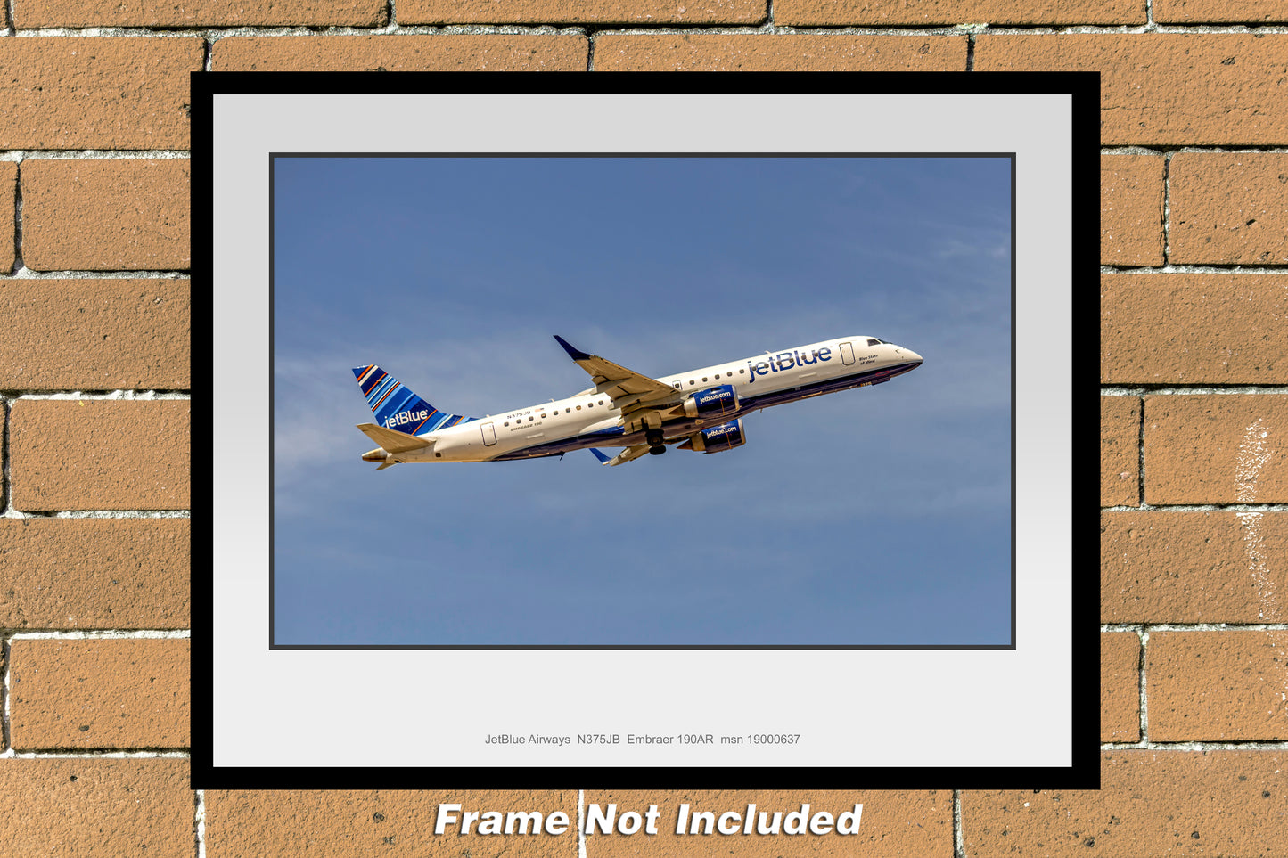 JetBlue Airways Embraer 190AR Color Photograph (YB011RAJM11X14)