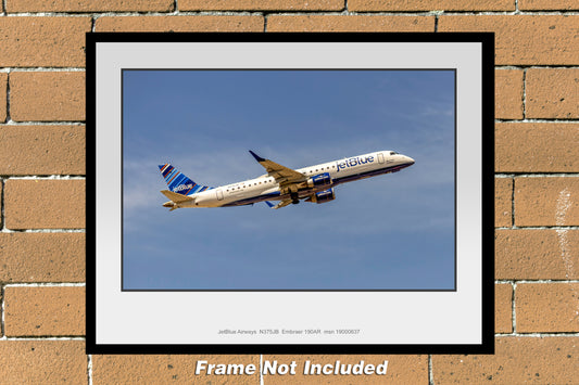JetBlue Airways Embraer 190AR Color Photograph (YB011RAJM11X14)