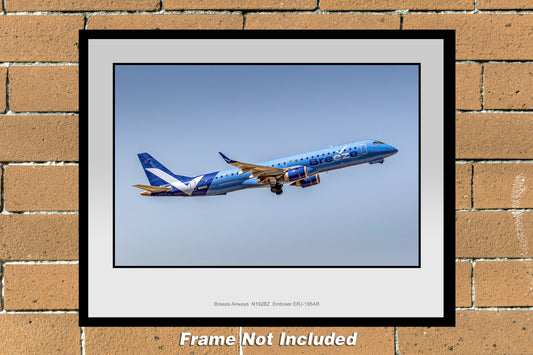 Breeze Airways N192BZ Embraer ERJ-195 Color Photograph (YB017RAJM11X14)