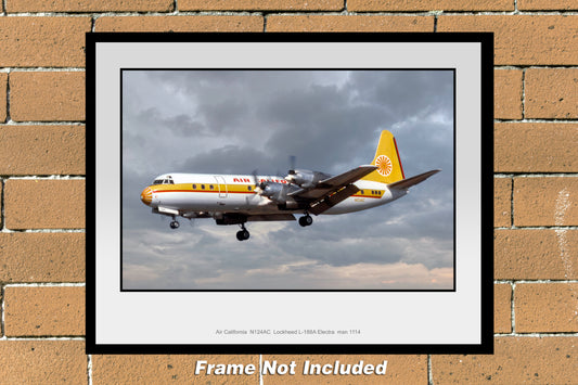 Air California Lockheed L-188A Electra Color Photograph (Z010LAJC11X14)