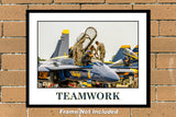 Blue Angel F-18 Hornet Teamwork Color Photograph (ZF002LGJM11X14)