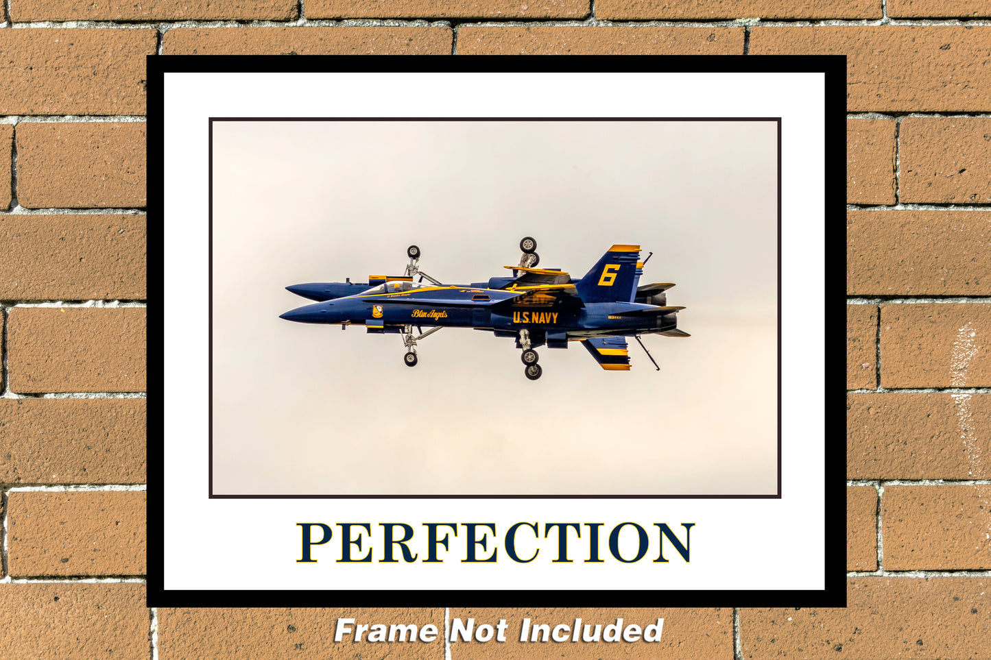US Navy Blue Angels F18 aircraft unframed color military photograph