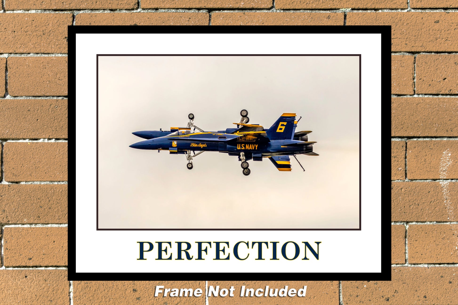 US Navy Blue Angels F18 aircraft unframed color military photograph