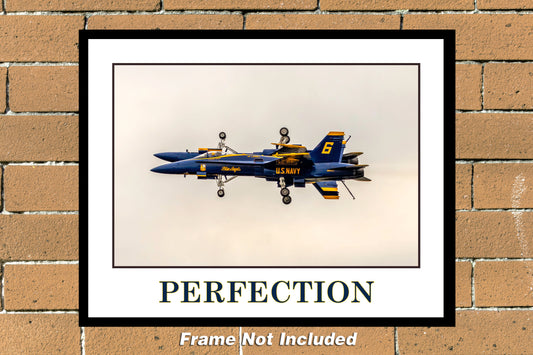 US Navy Blue Angels F18 aircraft unframed color military photograph