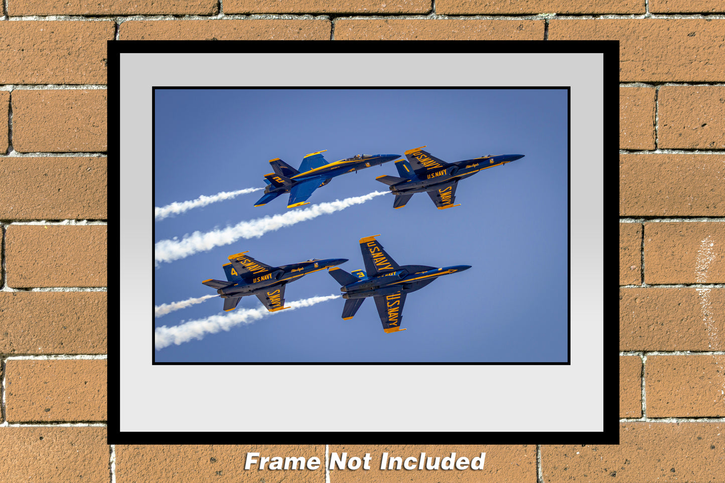 Blue Angel F-18 Hornets Formation Color Military Photograph (ZF007RAJM11X14)