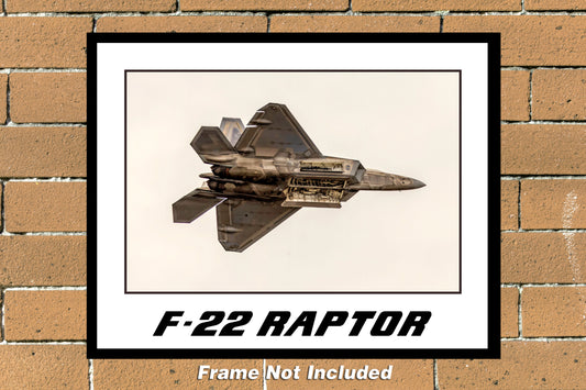 f22 Raptor 11"x14" color military aircraft photograph
