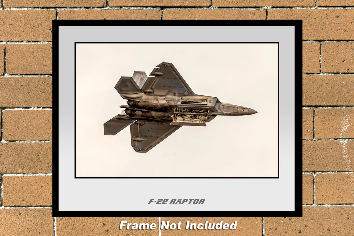 F-22 Raptor Color Military Photograph (ZH001LGJM11X14)