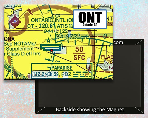 ONT Airport Sectional Map Fridge Magnet (MM10538)