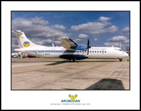 Air Deccan Airlines F-WWEM ATR 72 Color Photograph (AA013RGJC11X14)