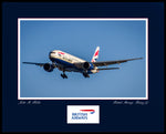 British Airways Boeing 777 Final Approach Color Photograph (APPL10002)