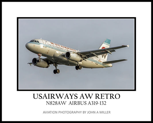 USAirways Airbus A319 Retro America West Color Photograph (APPL10009)