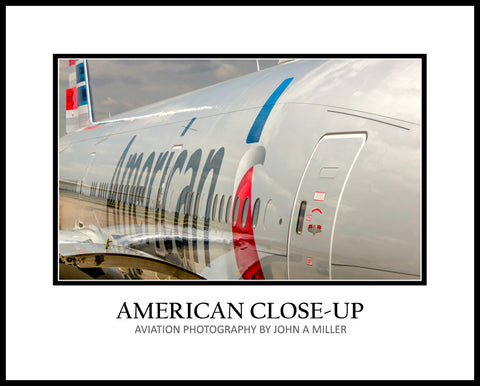 American Airlines Boeing Close Up Color Photograph (APPL10016)
