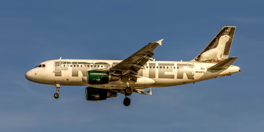 Frontier Airlines Airbus A319-112 Color Photograph  (APPM10035)