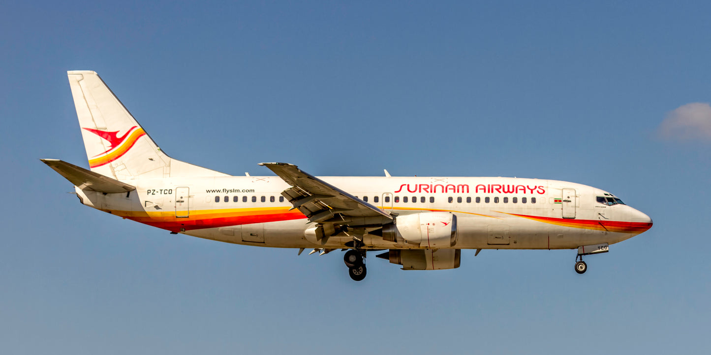 Surinam Airlines Boeing 737-36N Color Photograph (APPM10063)