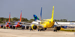 Aircraft Tail Traffic Waiting For Departure Color Photograph (APPM10089)