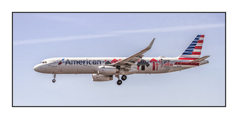 American Airlines "Stand Up to Cancer" Airbus A321 Color Photograph (APPM10090)