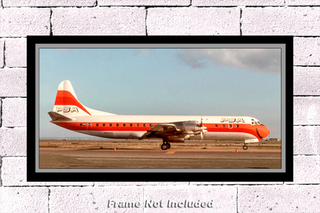 PSA Airlines L-188 Electra-A Color Photograph (APPM10110)