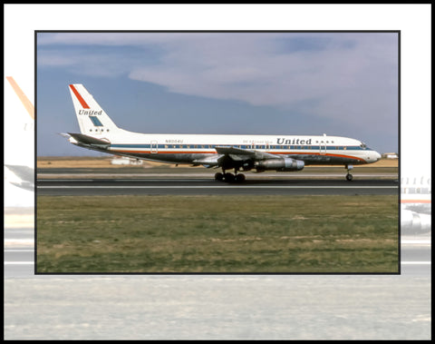 United Airlines Douglas DC-8-21 Color Photograph (B040RGJC11X14)