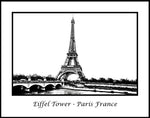 Eiffel Tower Paris France Black & White Photograph (CDG171224040911X14)