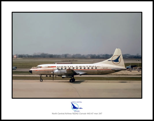 North Central Airlines Convair 440 Color Photograph (CV033LGJF11X14)