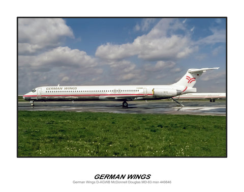 German Wings Airlines MD-83 Color Photograph (D093LGJC11X14)