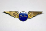 1950s Delta Air Lines Blue Ball Stewardess / Flight Attendant Wing 2.25" x .25"