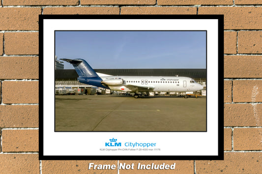 KLM Cityhopper Fokker F-28 Color Photograph (F026RGSO11X14)